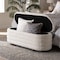 Baxton Studio Betiana Modern Japandi Cream Boucle Fabric and Walnut Brown Finished Wood Storage Bench 233-13316-ZORO - alternate 10